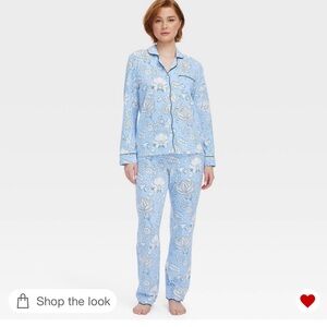 Roller Rabbit Light Blue Floral-Print Pajama Set